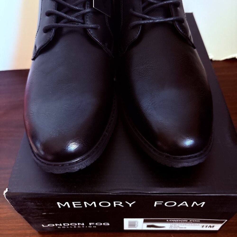 London Fog Collection Memory Foam LFM-Tyler Chukka Black Office Wear Party 11M - Picture 6 of 6